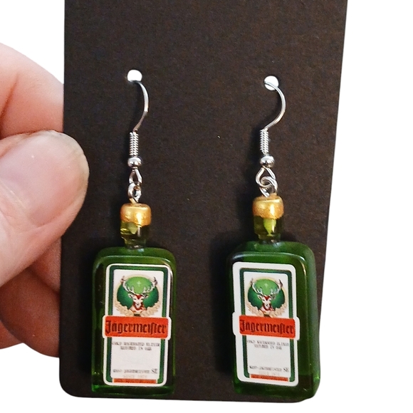 NWOT Jagermeister Bottle Fashion Earrings - Picture 4 of 4